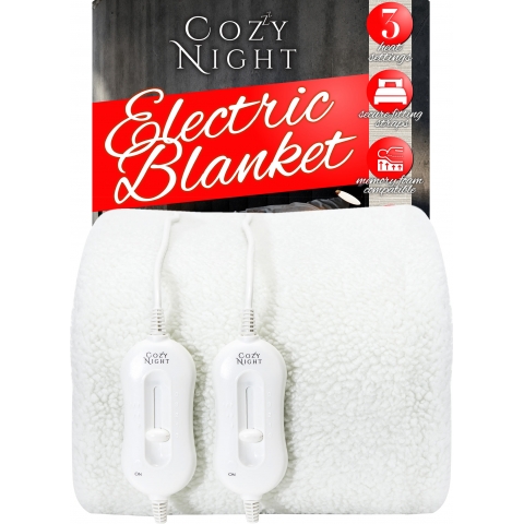 Cozy Night Fleece King Size Electric Blanket