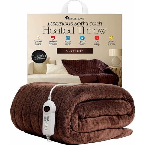 Homefront Electric Heated Chocolate Throw
