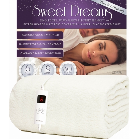 Sweet Dreams Fully Fitted Single Fleece Electric Blanket Thumbnail